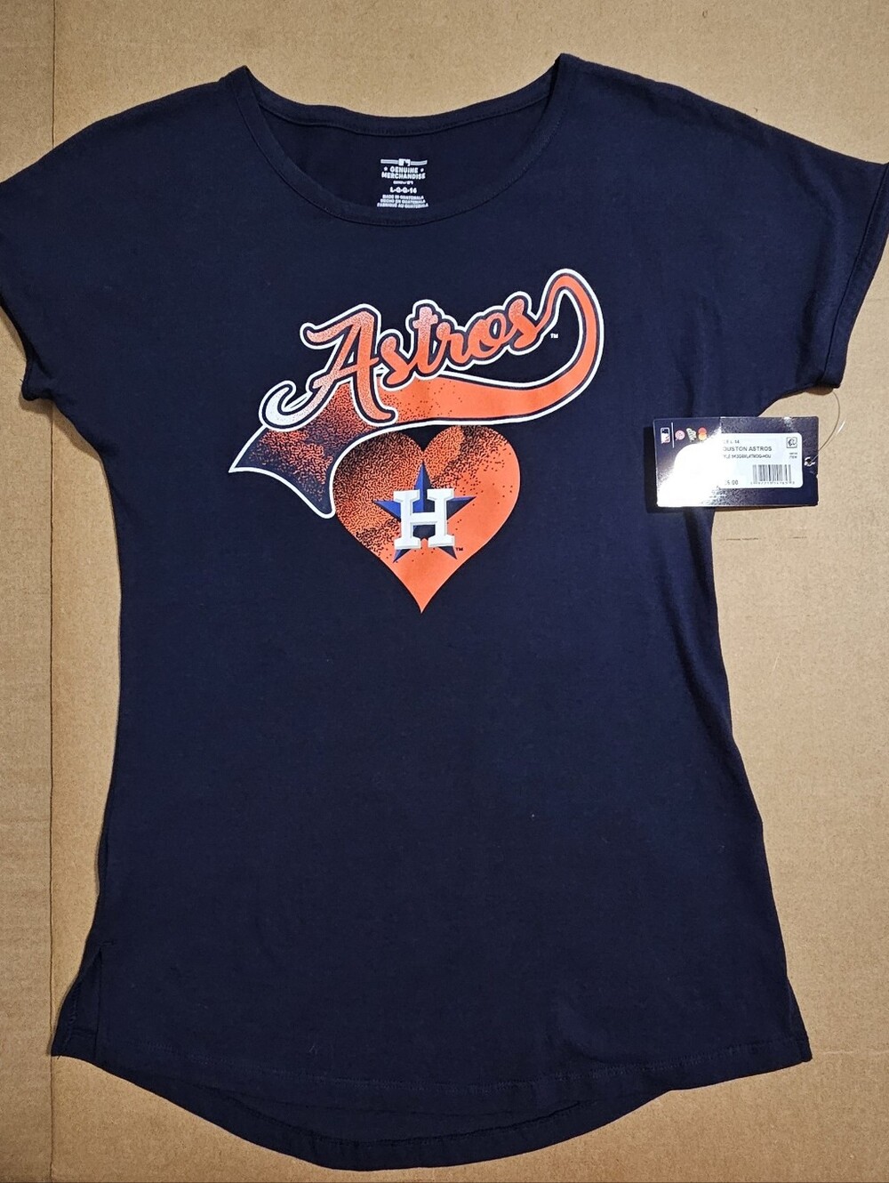 Houston Astros Girls' Navy Tee Large-14